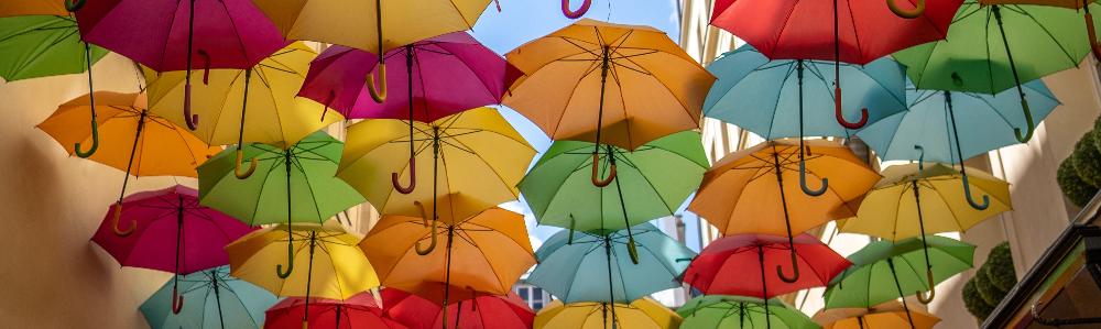 Umbrellas horizontal design
